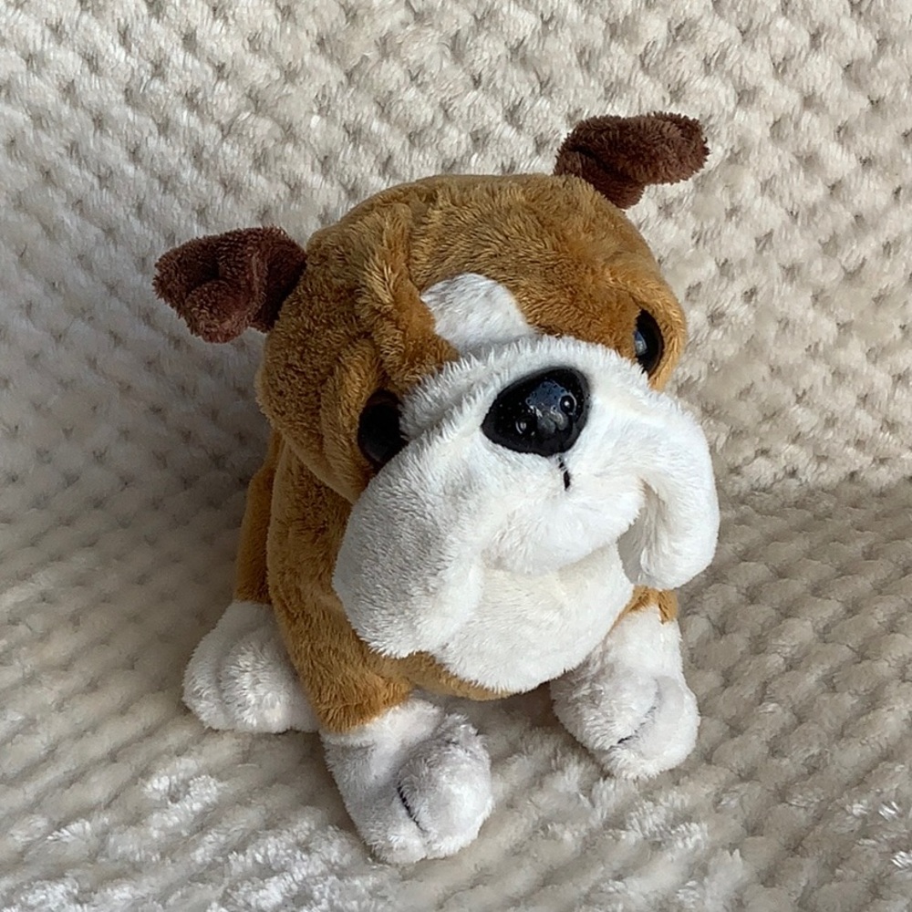 Ganz Webkinz Brown and White Bulldog Stuffed Animal dog puppy